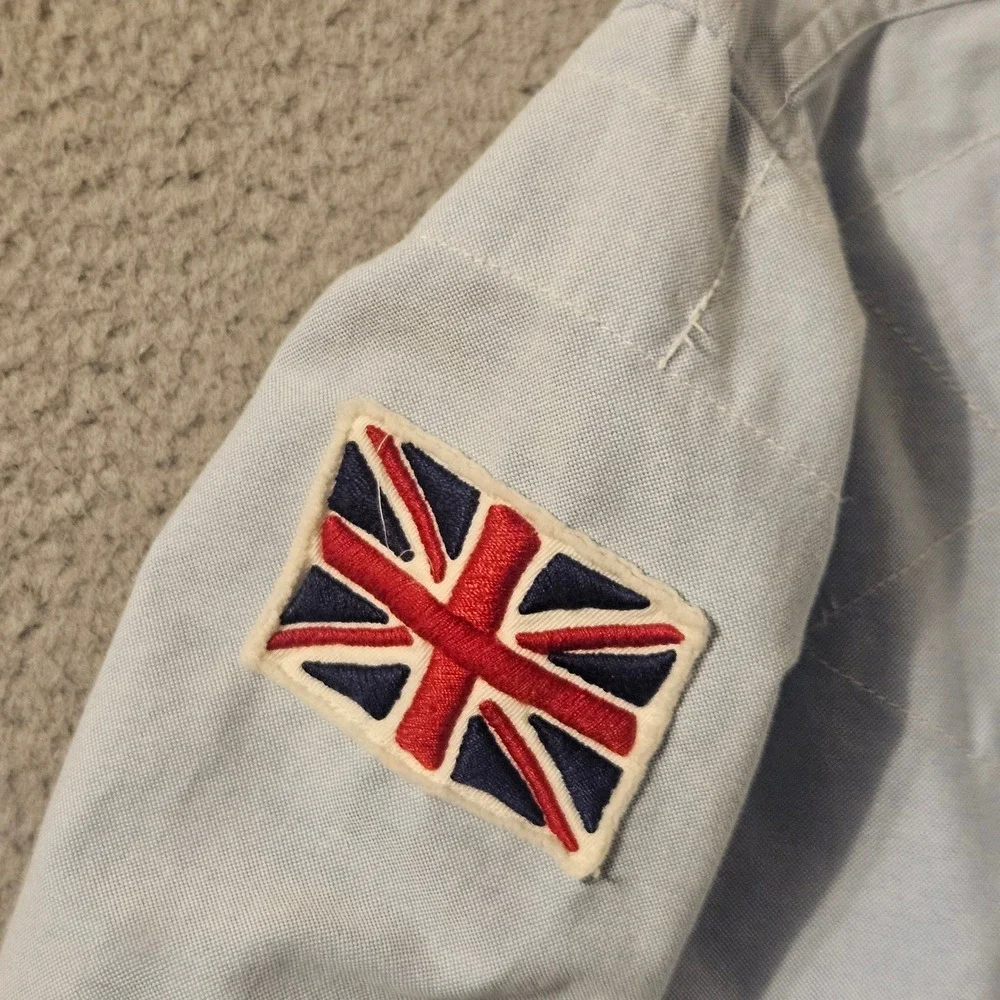 Polo Ralph Lauren Mens XL Blue United Kingdom Shirt Custom Fit Crest Union Jack